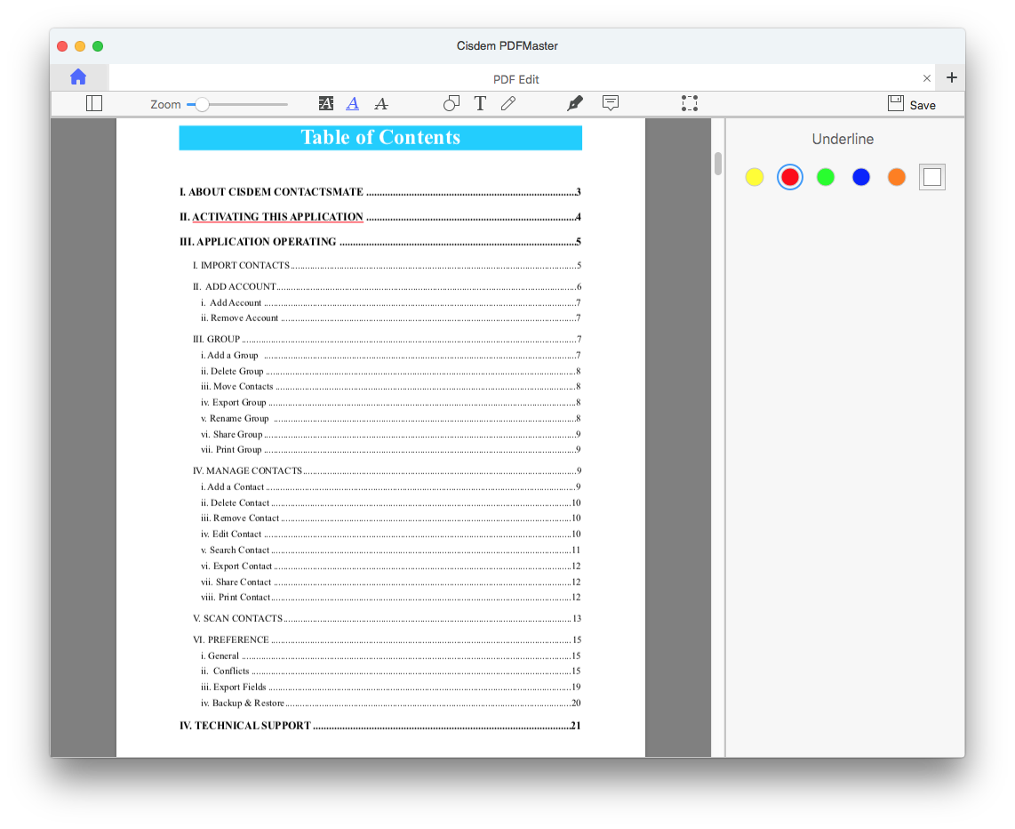 Cisdem PDFMaster For Mac User Guide