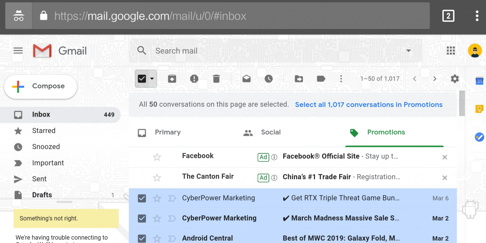 how to escape full screen mode gmail