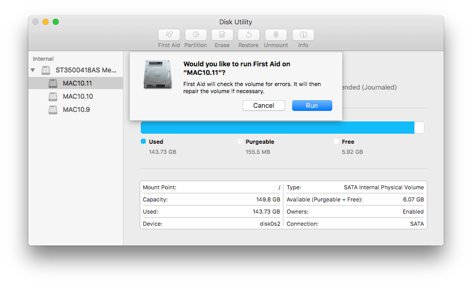 mac disk utility repair permissions not working