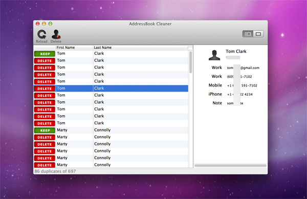 contacts cleaner mac