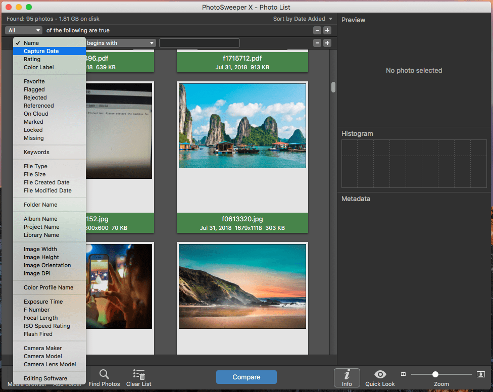 mark preferred folder in photosweeper