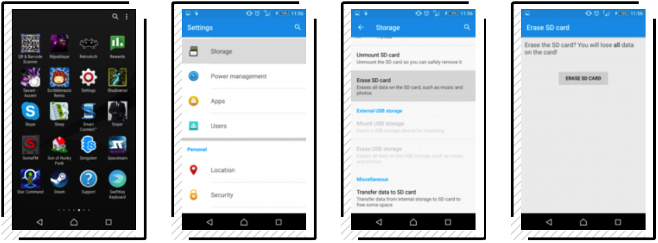 how to format sd card for android