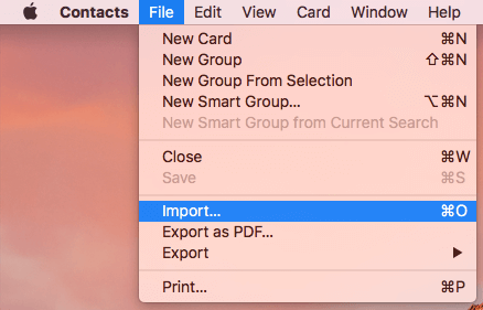 import contacts