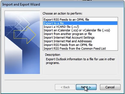 how to export contacts from outlook 2010 webmail