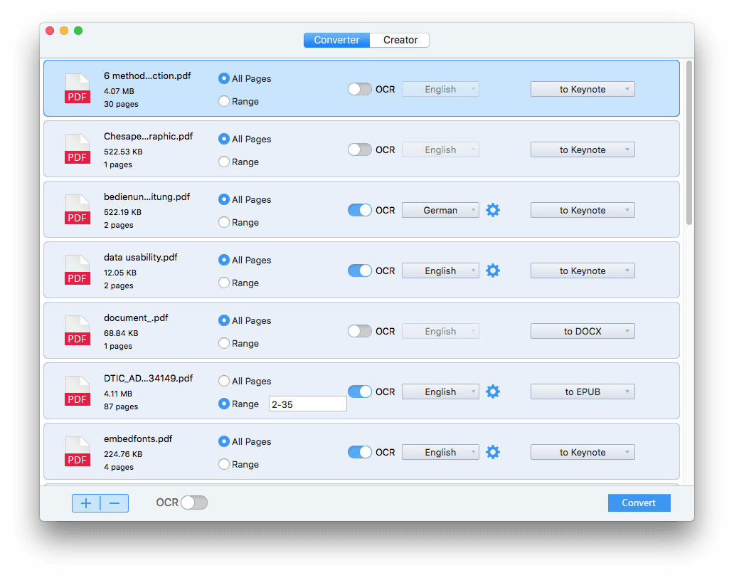 turn from keynote to pdf