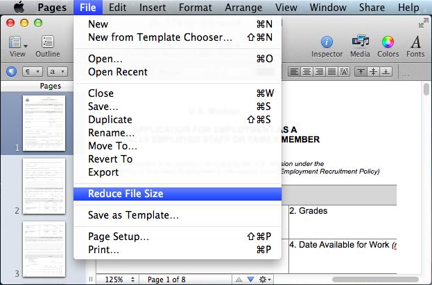 how to change a pages document to pdf on mac
