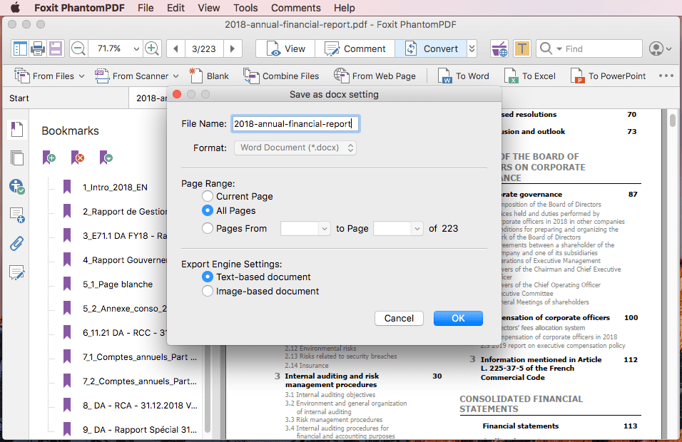 how to save pdf as word on mac