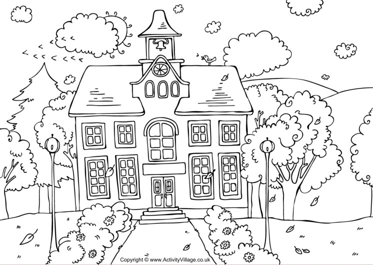 school playground colouring pages