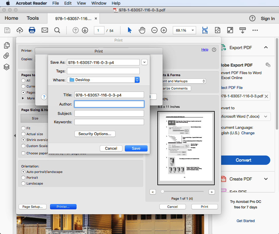 how to save a pdf on mac