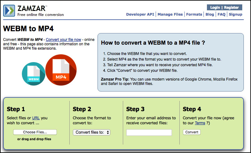 mp4 convert to webm